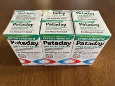 Pataday Extra Strength Eye Drops Allergy - 6 Packs - Sample .5 ml - Exp 12/26