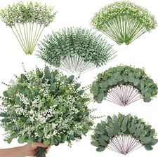200 Pcs Mixed Artificial Eucalyptus  Flowers for DIY Wedding Decor