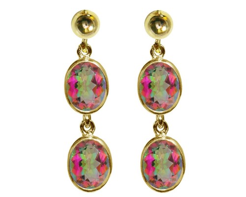 Orecchini A Lobo Mini Rosa In Oro Giallo 9 Carati Carissima