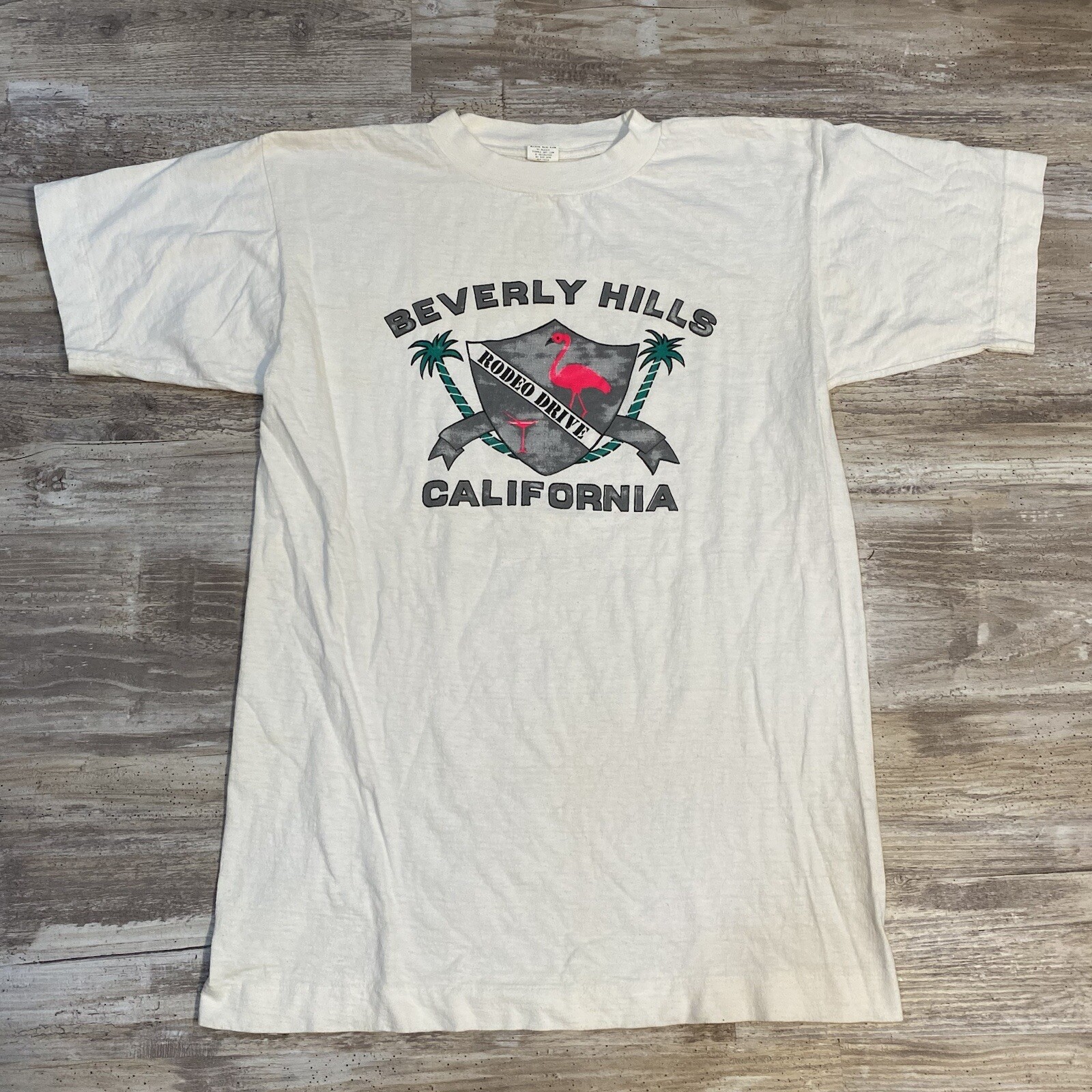 1980s Beverly Hills Rodeo Drive T-Shirt Size L Single Stitch California Vintage