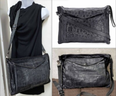 Numero 10 lamb leather crossbody messenger briefcase bag $895