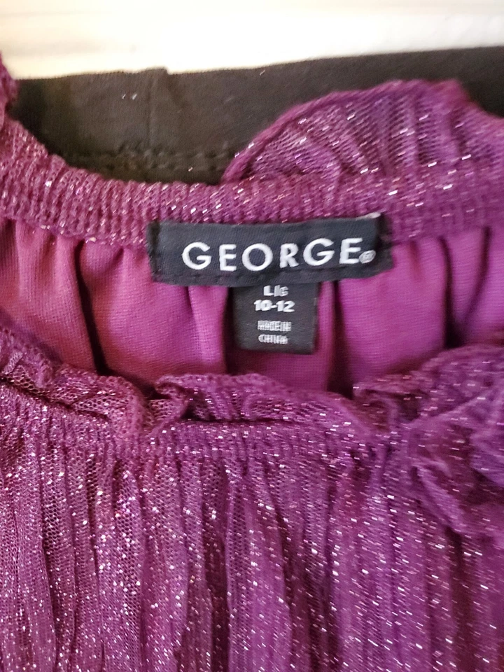 Conjunto de blusa y leggings George de 2 piezas para niñas. Blusa y leggings talla L 10-12 Foto 2 de 4