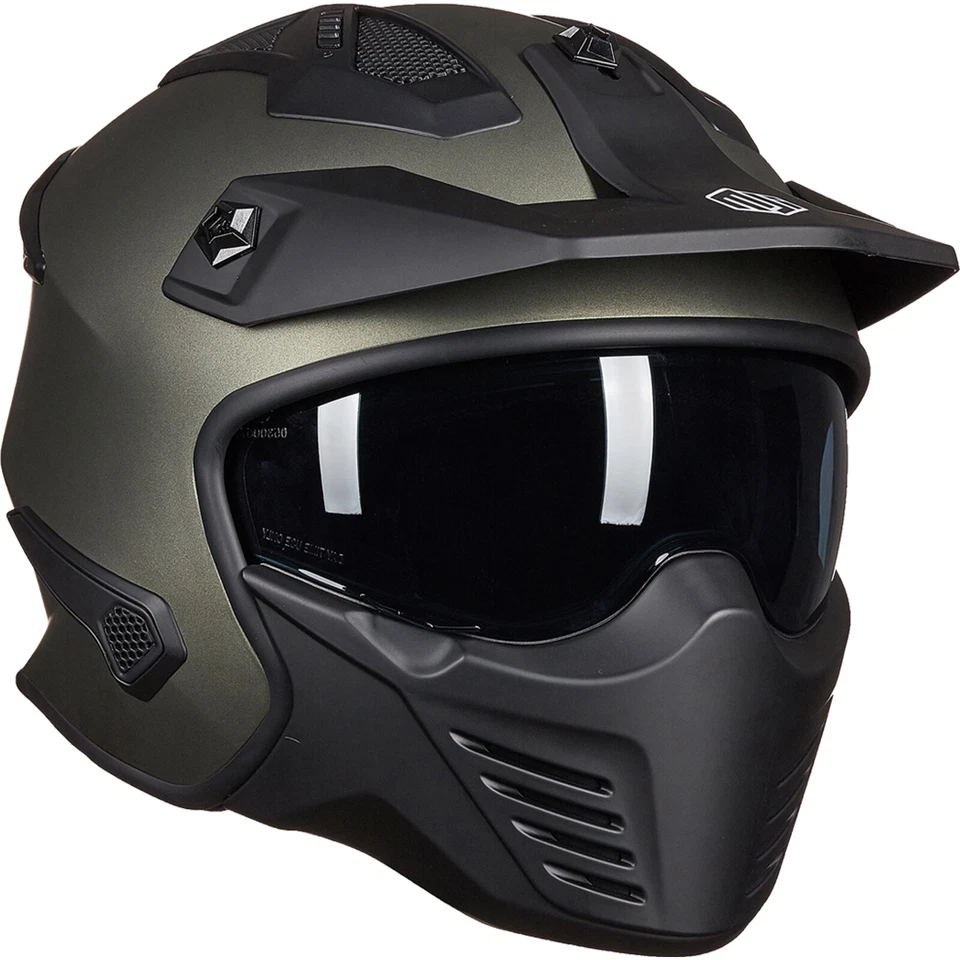 ILM Open Face 3/4 Motorcycle Half Helmet for Moped ATV Cruiser Scooter DOT Foto 4 de 4