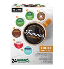 Keurig Famous Favorites Coffee Variety Pack, Single Serve K-Cup Pods, 24 Count