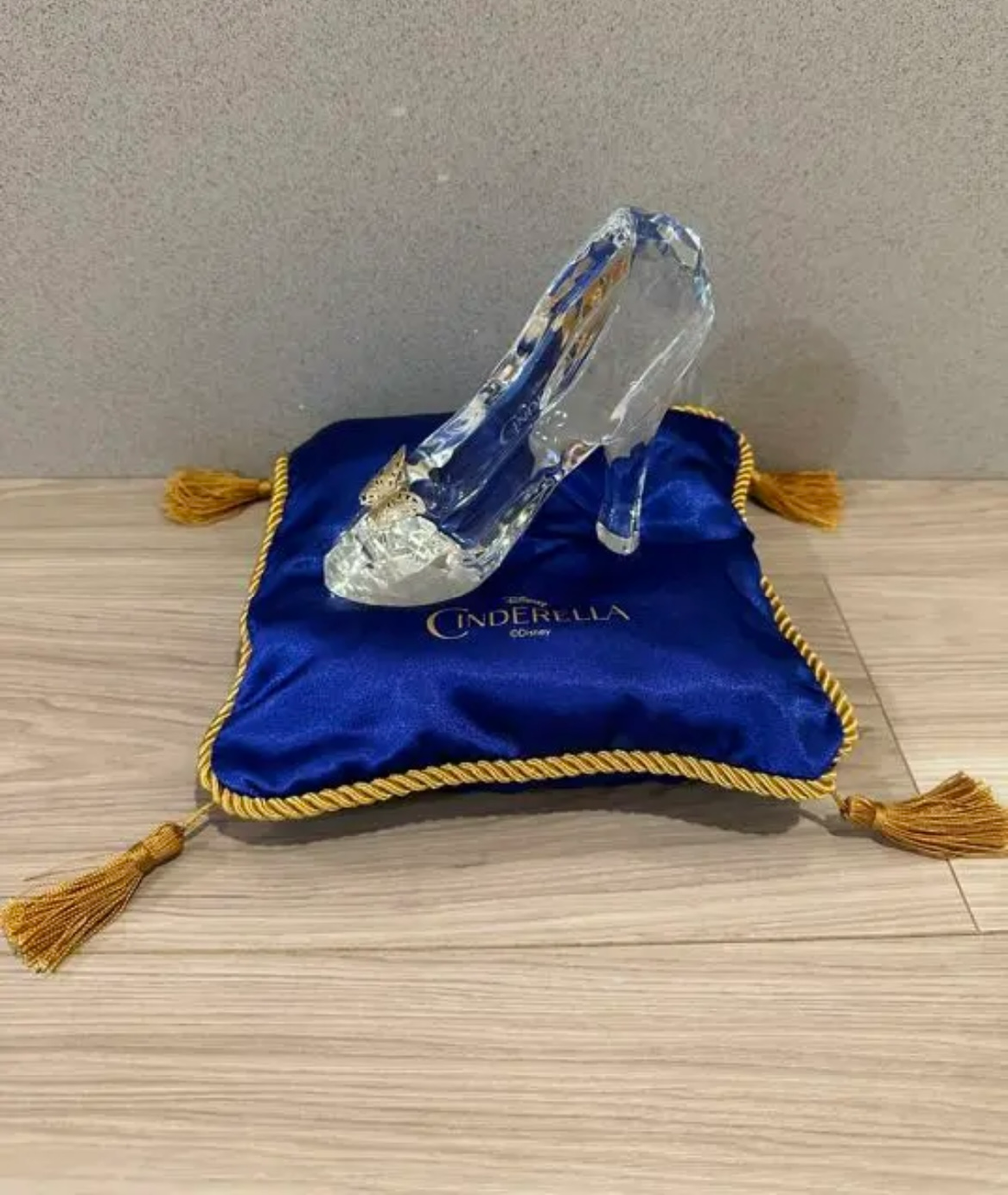 Cinderella Glass Slipper Blue Cushion Set Telegram Disney Limited