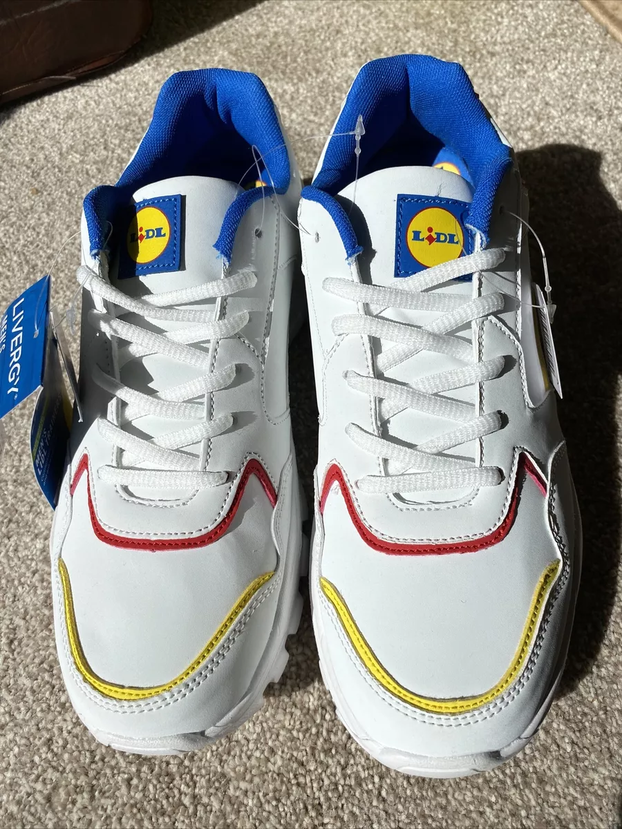 Lidl Trainers White Mens Limited Edition 2023 Shoes Size U.K. 8