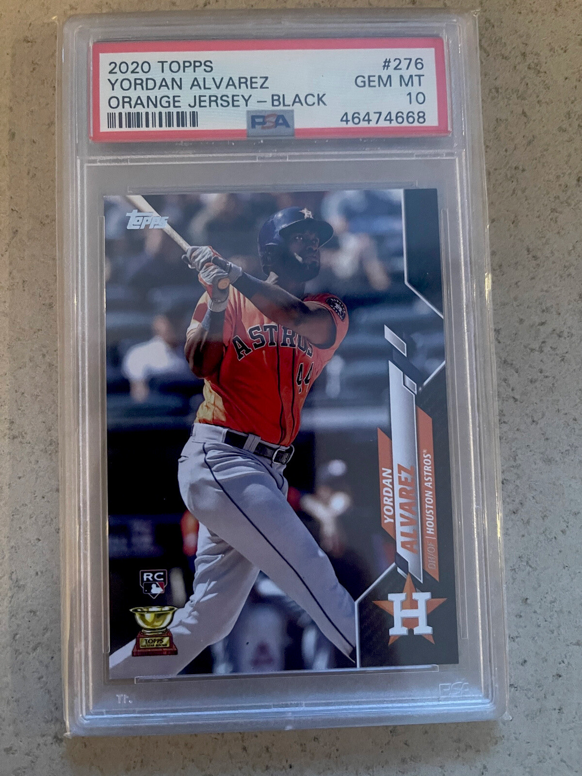 2020 Topps Yordan Alvarez RC Black #276 PSA 10 61/69