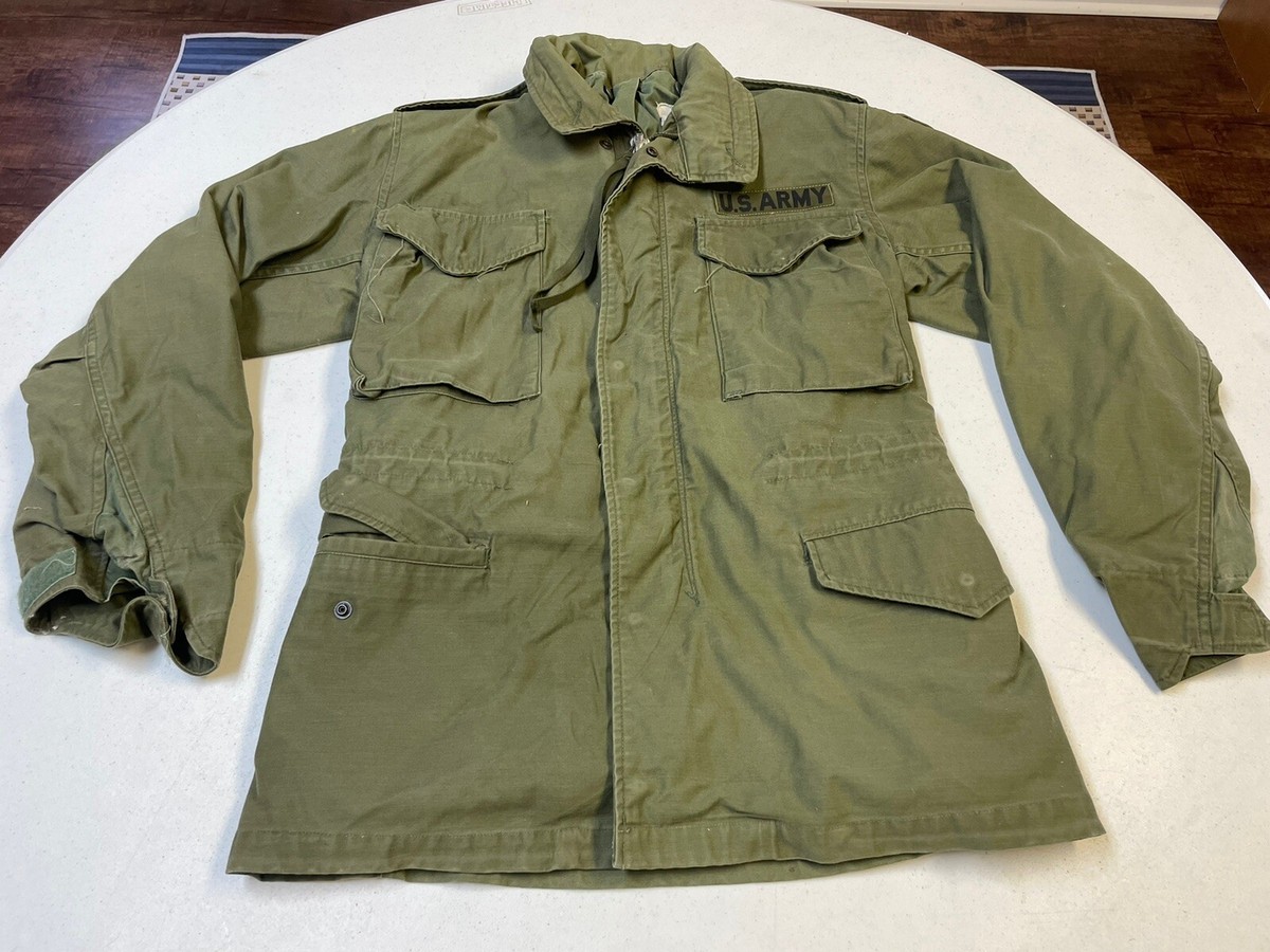 US Army M65 Hooded Field Jacket Regular X-Small Vietnam Era DSA100