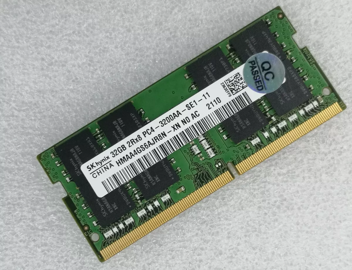 SK hynix 32GB DDR4 3200MHz Laptop RAM 2Rx8 PC4-3200AA HMAA4GS6AJR8N-XN SO-DIMM