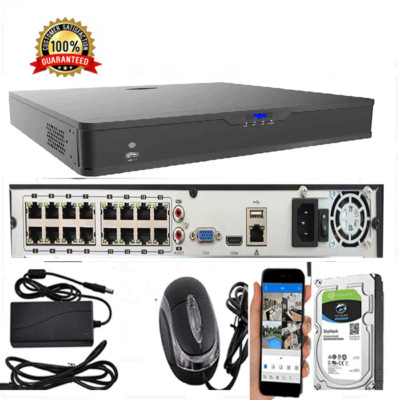 Full HD 16 channel 12MP H.265/H.265/H.264 video formats NVR system