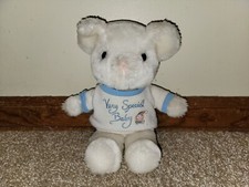 Vintage Teddy Bear 10  Plush With Very Special Baby White Shirt Super Soft