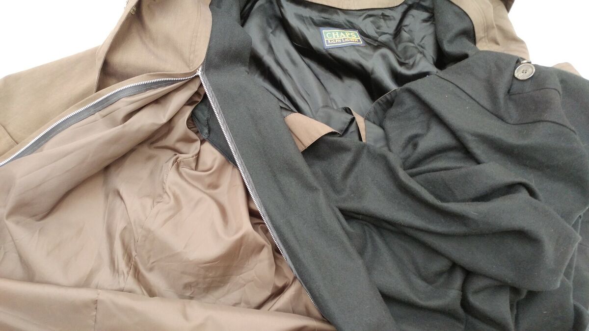 CHAPS RALPH LAUREN Khaki CottonBlend,Removable Liner,Belted CHAPS RALPH LAUREN Khaki CottonBlend,Removable Liner,Belted