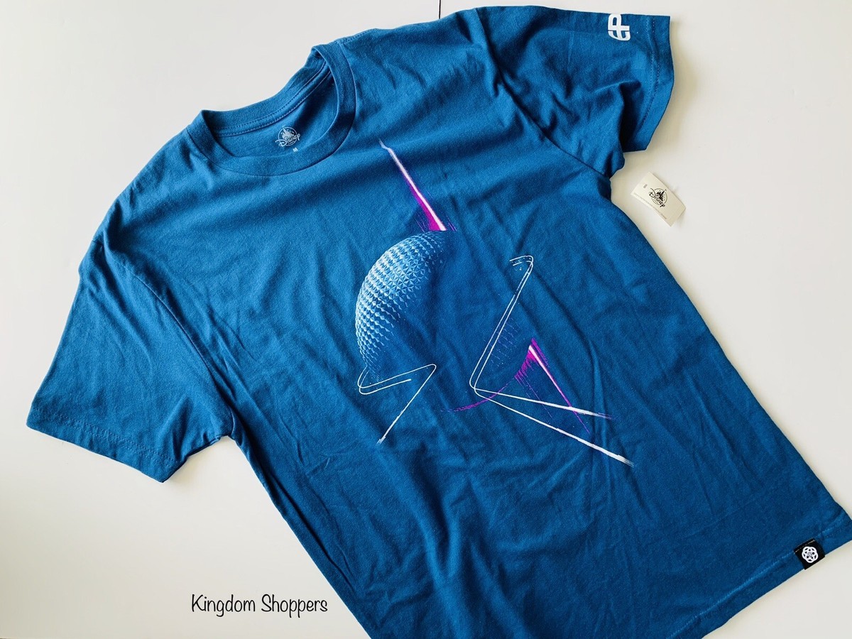 2019 Disney PARKS EPCOT Spaceship Earth Adult T-Shirt Blue S Small