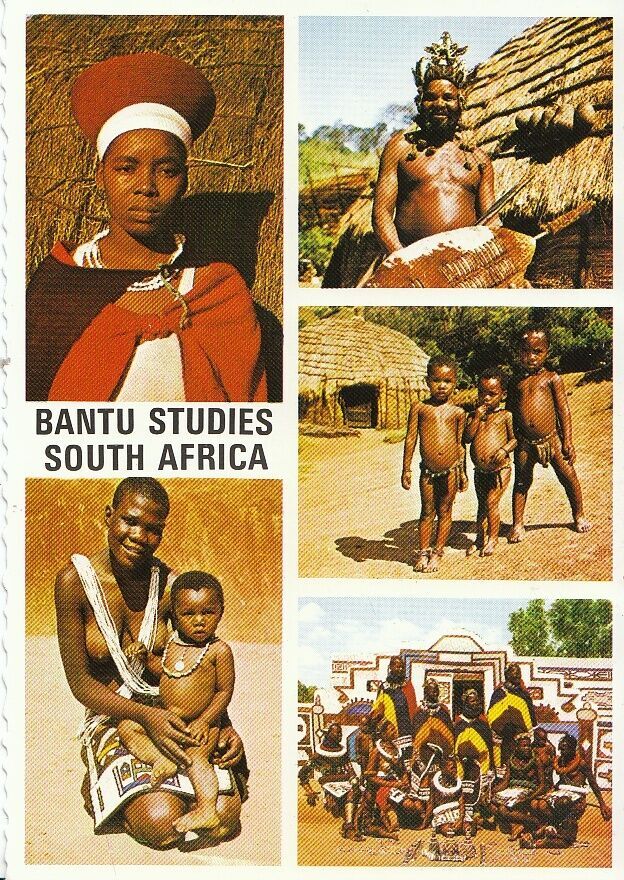 Postal de Sudáfrica - Bantú vista en hábitat natural - Sudáfrica AB67