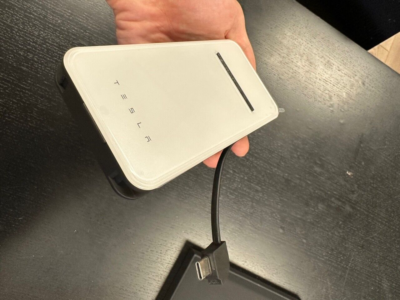 tesla wireless portable charger 2 white