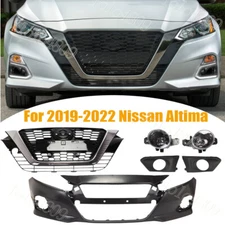 For 2019 2020 2021 Nissan Altima Front Bumper Cover Grills Fog Lights Assembly
