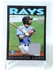 Brandon Lowe 2021 Topps 1986 35th Anniversary Black Parallel Relic 148/199 Rays
