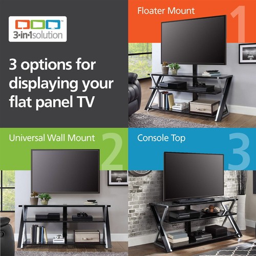 Television Stand Up To 70" TV Home Storage Shelving Display Rack Media Table US - Picture 2 of 12