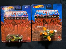 Mattel 2021 Hot Wheels MOTU Wind Raider Ford Transit Transfer Van 2 Pack 🔥🔥🔥