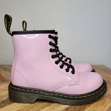 Dr. Martens 1460 J Jr Kids Size 12 Pale Pink Smooth Leather Girls Combat Boots