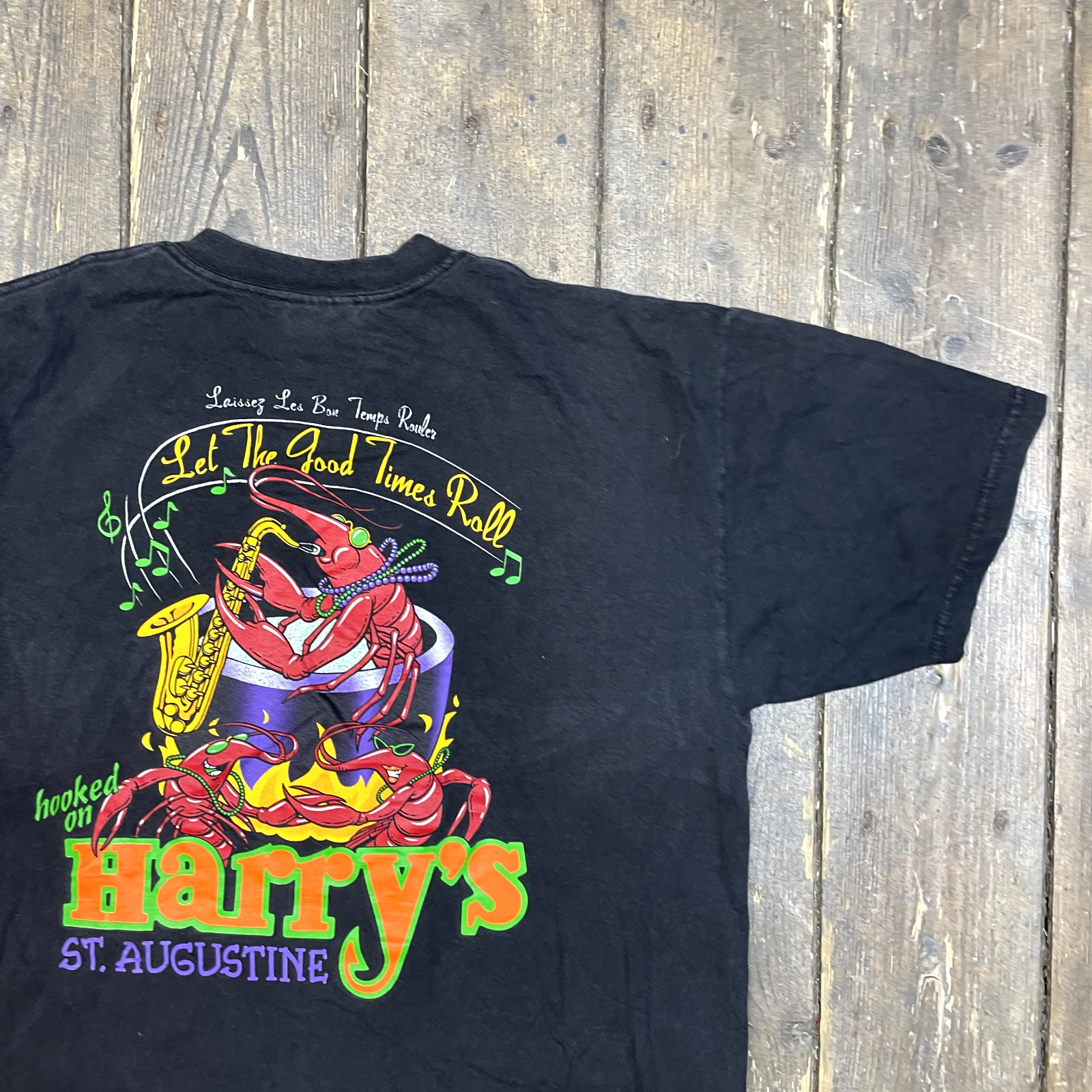 Harry's Bar & Grille T-Shirt Mens Y2K Graphic Short Sleeve Tee, Black Large image 2
