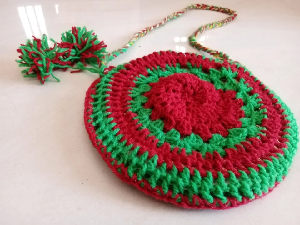 Bolso Lateral de Lana Hecho a Mano Nueva Calidad 02 Colores para Niñas Creativas Hogar y Exterior Foto 2 de 4