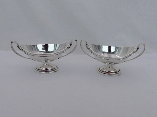 Pair of Antique Gorham Sterling Silver Master Salt Bowls QO-13