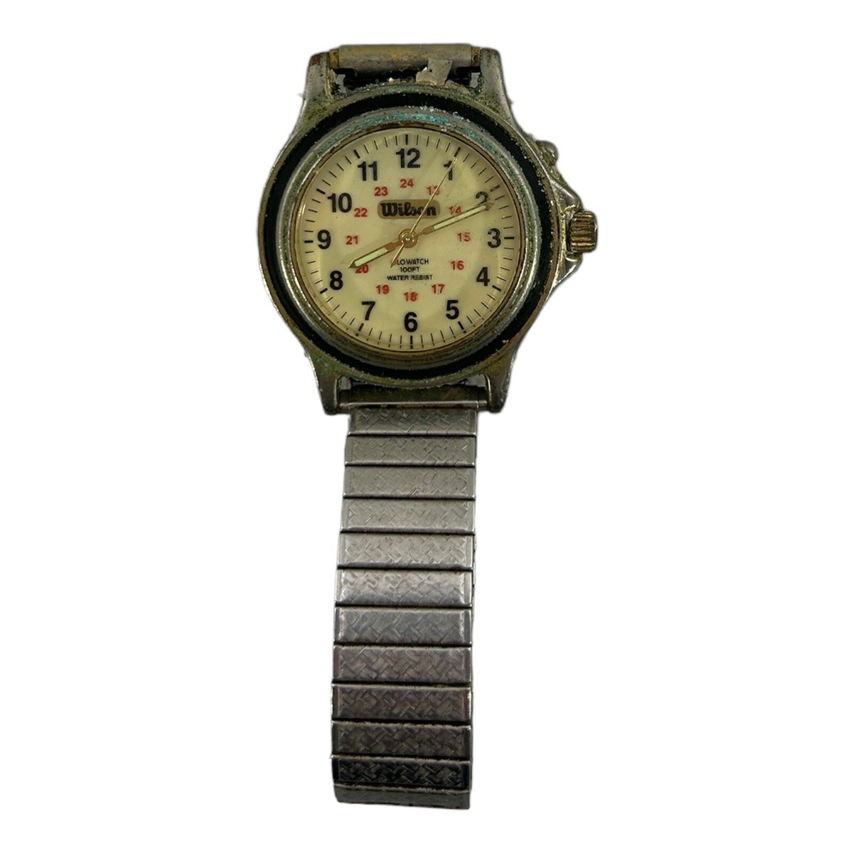 Vintage Antique Wilson Water Resistant Metal Stainless Steel Watch