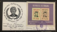 1965 Panama Souvenir Sheet Morning Cover To First Lady Of The World To New York
