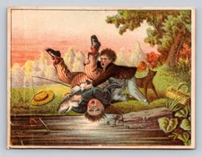 Men Fishing Fish Dog Comic Chas Miller Tony Fausts Fresh Oysters Denver P66