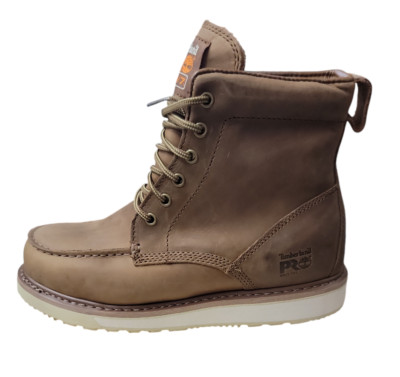 Men's Timberland Pro Wedge 6 In Soft Toe Leather Boot Medium Brown TB1A5SXH 214