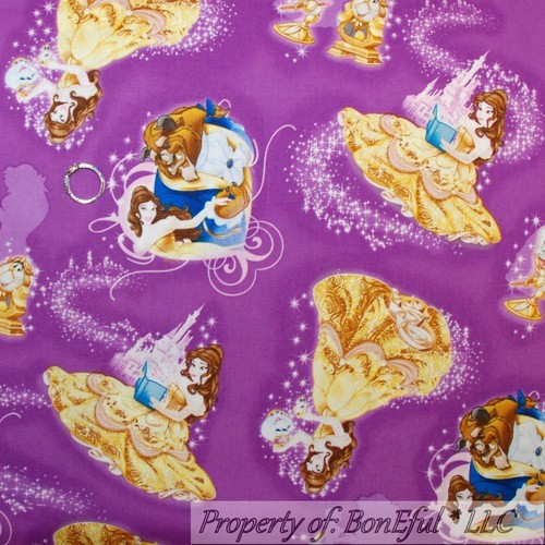 BonEful Fabric Cotton Quilt Brown Blue Purple Flower Pet Deer Green Tree L SCRAP - Picture 8 of 11
