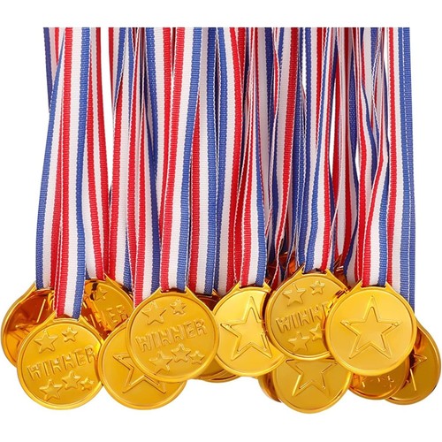 Medaglia Oro Olimpica Giocattolo Premi per Bambini 6-144pz Giochi Regali Bambini Plastica - Foto 11 di 14