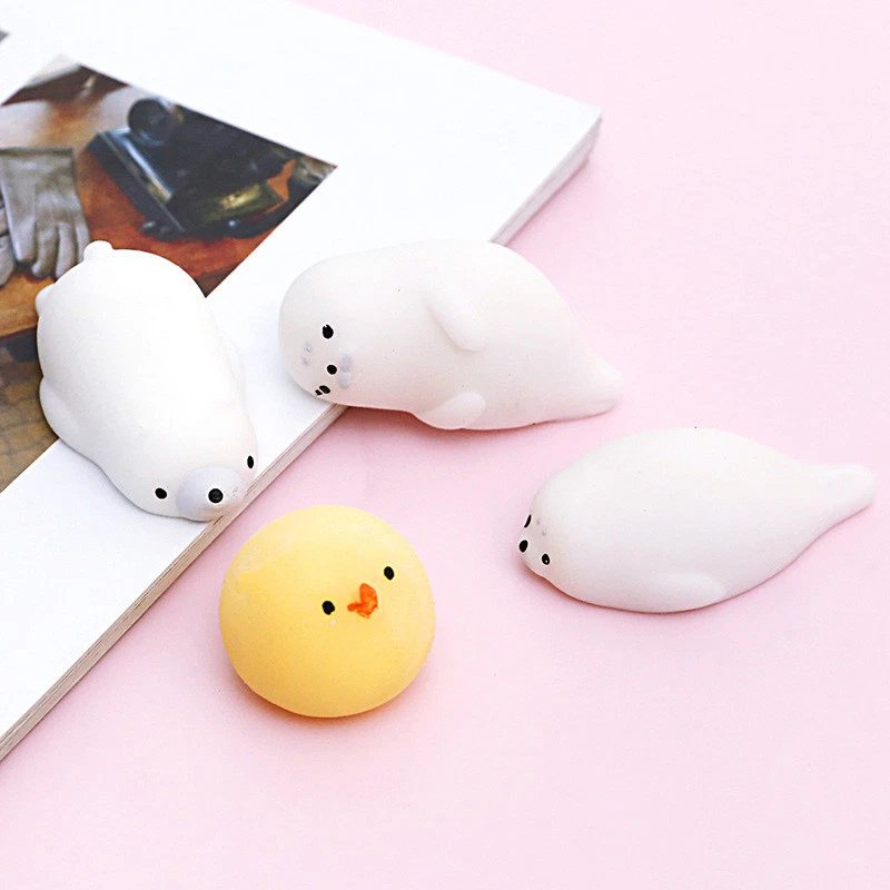 Mochi Squishy White Seal Healing Toy Kawaii Squeeze Abreact Fun