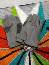ANSELL HAWKEYE Leather Light Duty Utility Gloves Gray Sz M Men's/Women's