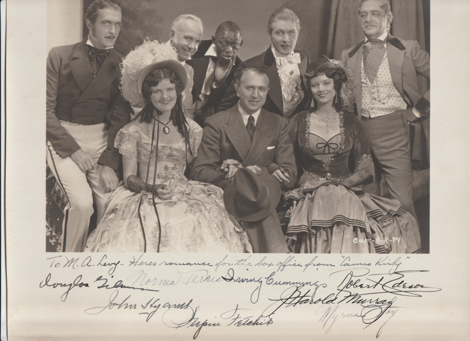 CAMEO KIRBY - 1930 - FOTO AUTOGRAFIADA DE GRAN TAMAÑO - STEPIN FETCHIT + 7 MÁS!