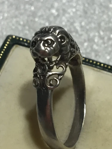 Rings Silver silver 916 tiger face vintage soviet Baltic  jewelry  Russia USSR