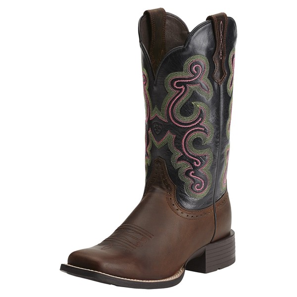 Ariat Western BOOTS Womens Quickdraw Square Toe 7.5 B Brown 10014170