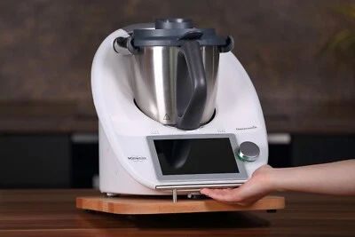 GZ-DESIGN Gleitbrett für Thermomix TM5 TM6 - Zubehör - Holz, Buche - Schwarz - Weiß - Grau