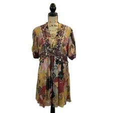 Anthropologie Verb by Pallavi Singee Multi-Colored Floral Sequin Dress