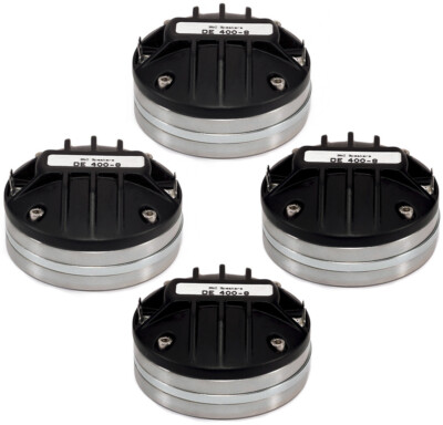 4x B&C DE400 1'' Polyimide Neodymium Compression Driver 8-Ohms, 100W, 1200-1800Hz
