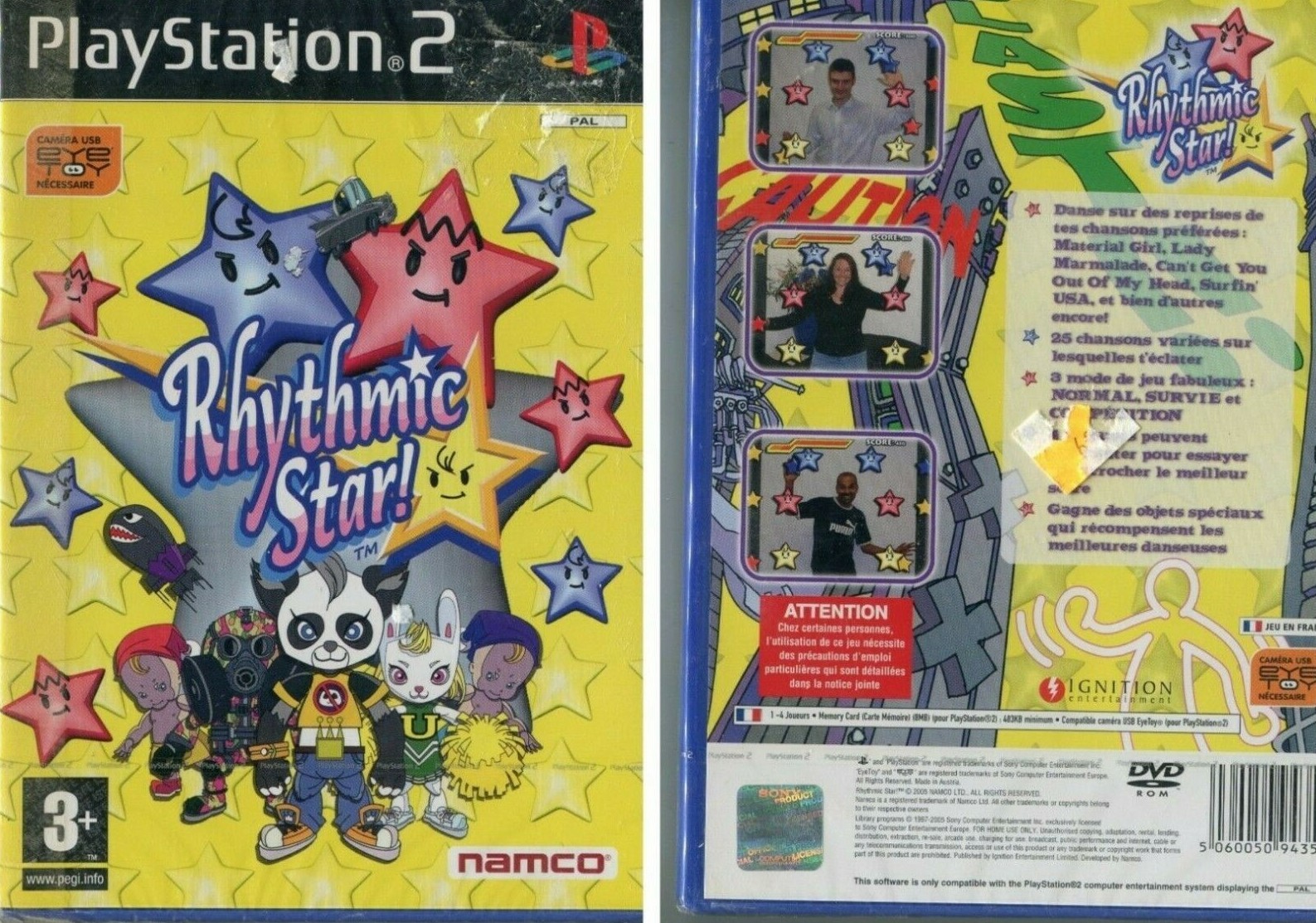 JEU PS2 RHYTHMIC STAR NEUF ENCORE SOUS FILM PLASTIQUE TOTALEMENT NEUF ( rare)