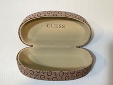 Guess Eyeglasse Case Hard Case Beige Large Enough For Any Glasses 