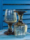 Vintage Smoked Glass Set Of 5 Shot Glasses 3.5 in Cordials Cognac Snifter Style  — photo 3