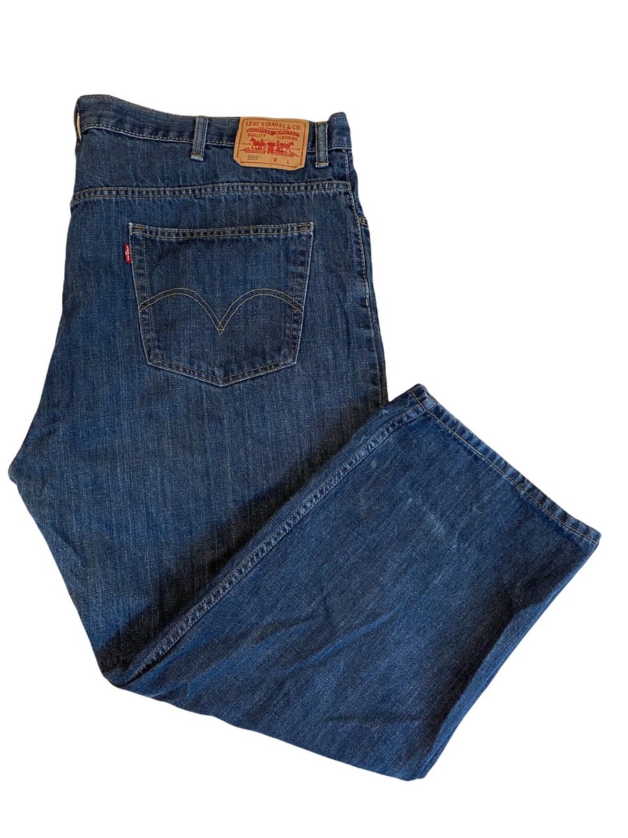 Levis 559 Relaxed Straight Jeans Mens 50x30 Blue Denim Pants