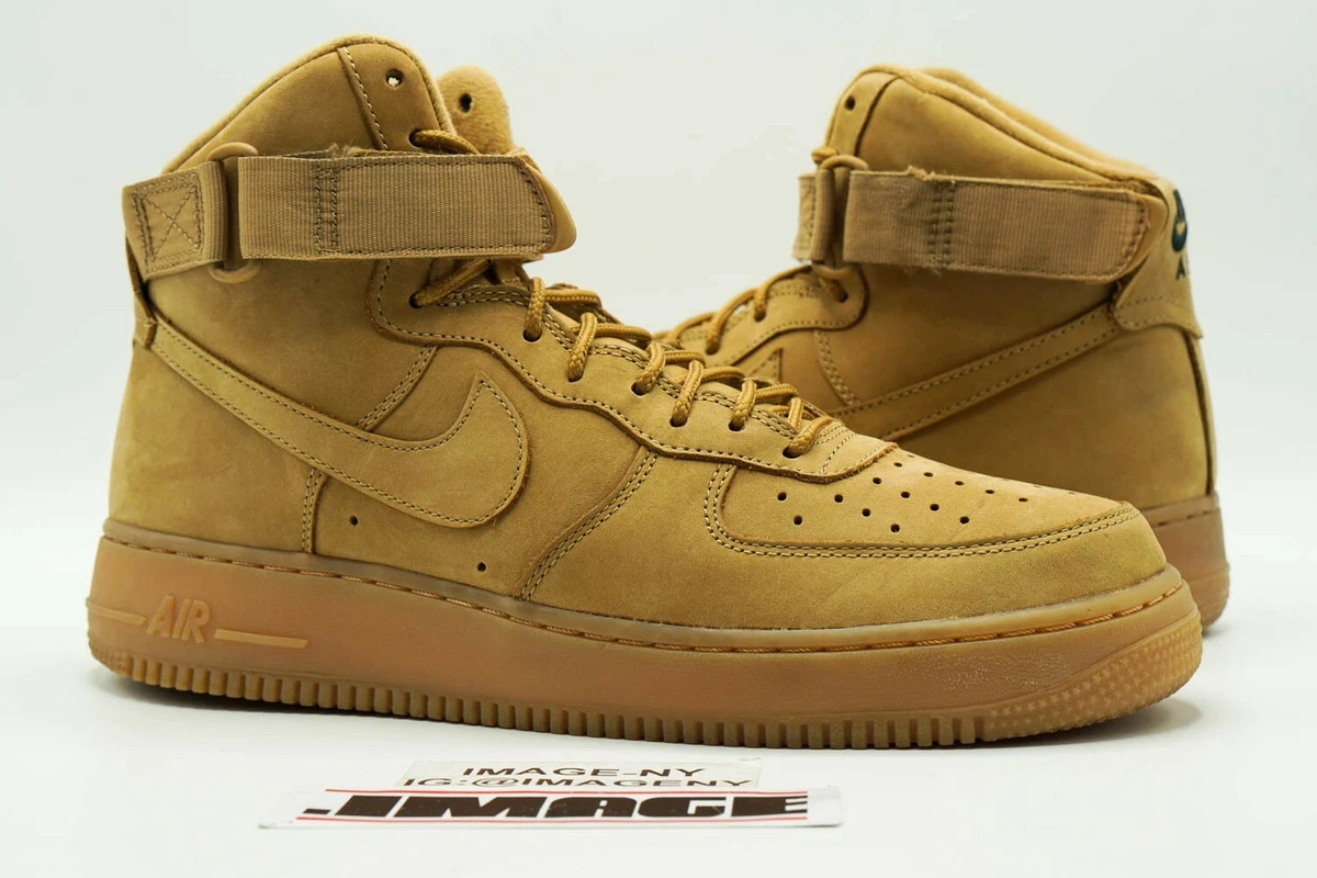 Nike air force 1 clearance high flax/outdoor green/gum light brown/flax