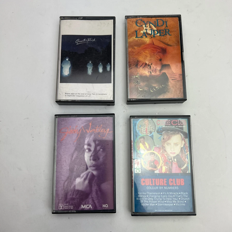 Lot of 4 Vintage 1980's Rock Music Cassette Culture Club Cyndi Lauper Jody - Image 3 of 4