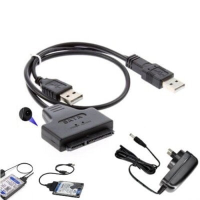 SATA to USB Adapter Cable W/ Power Supply for