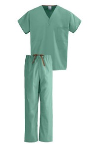 Medline PerforMAX Unisex Royal Blue One-Pocket Reversible Top scrub set