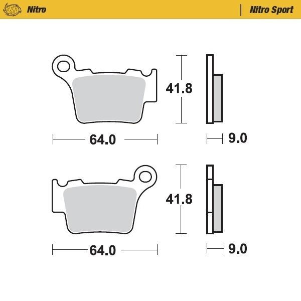 Motomaster Hintere Nitro Sport Sinter BremsbeläGe Gas Gas MC 250 F 21-23-image